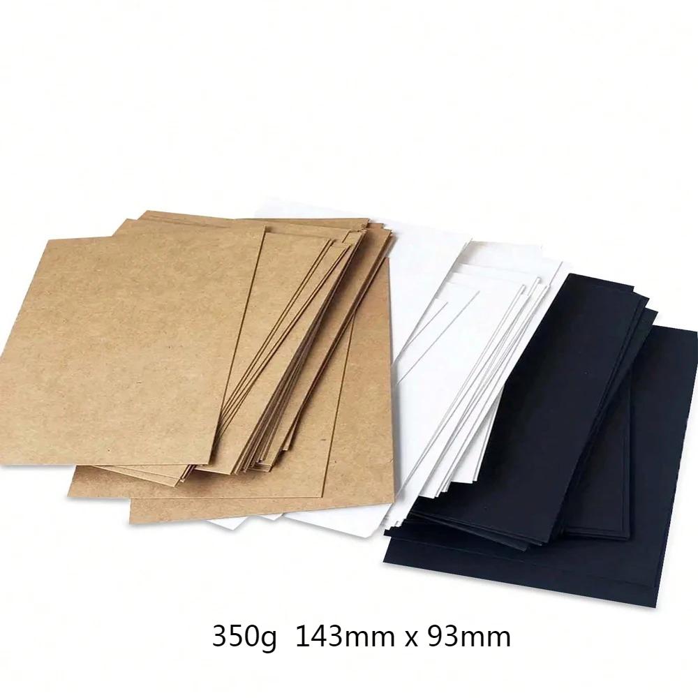 A6 Size143 X 93mm Kraft Paper 350gsm Card Paper, DIY Gift Packing Cardboard Paper Blank Postcard Hand-Drawn Doodles