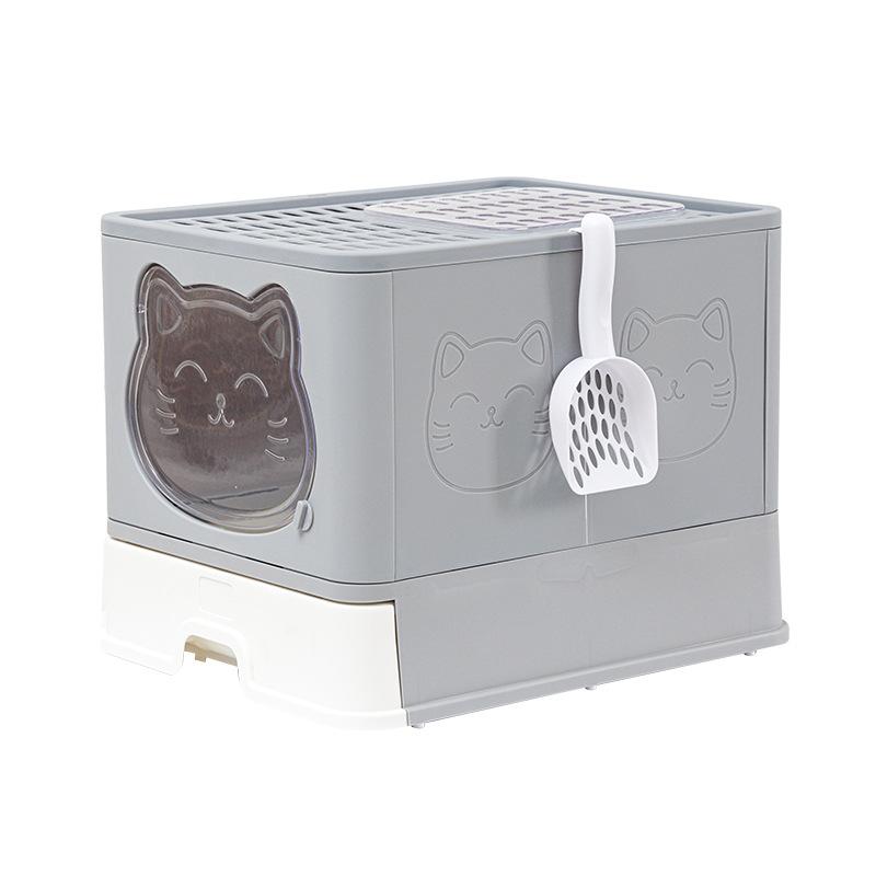 Drawer-type Cat Litter Box Fully Enclosed Anti-splash Cat Toilet Cleaning Supplies