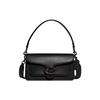 New Tabby Pebbled Leather Portable Crossbody Bag, Shoulder Bag Medium Size Women's Pure Black CH857-V5BLK