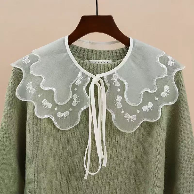 Autumn And Winter Fake Collar For Shirt Detachable Collars Lace False Collar Doll Collar Sweater Shirt Dress Decoration