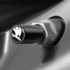 AAABV1 4PC Metal Car Badges Wheel Tire Valve Caps Covers Auto Accessories For Skoda S Kodiaq Octavia 2 3 Yeti Karoq Rapid Fabia VII VRS