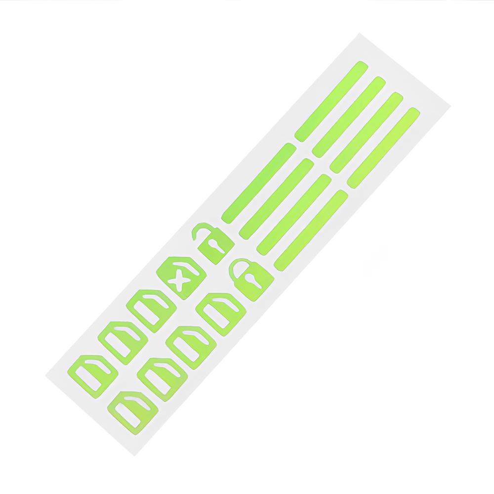 1/2 шт., автомобильный стайлинг, светящиеся наклейки на переключатель окна, ночная светящаяся кнопка, автонаклейки, универсальные, зеленые, оранжевые, синие