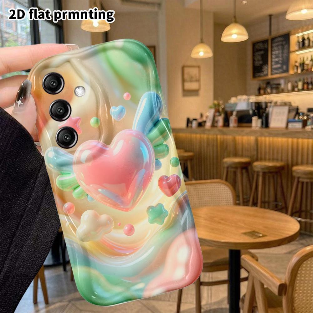 Чехол для телефона: 2D плоский, подходит для Samsung Galaxy A34 A35 M05 M06 S20 S22 S21 FE Plus 5G, поставляется с крылатым сердцем, идеальный подарок на Рождество и Хэллоуин