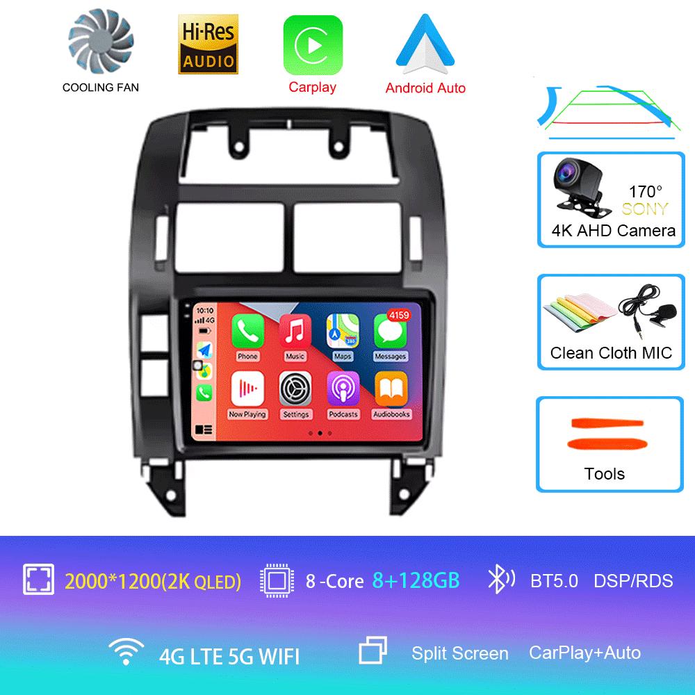 Для Volkswagen VW Polo MK4 6Q 9N 9N3 2004-2009 Автомобильный радиоприемник Android 14 Авто Мультимедиа Видеоплеер GPS Carplay QLED Экран Стерео