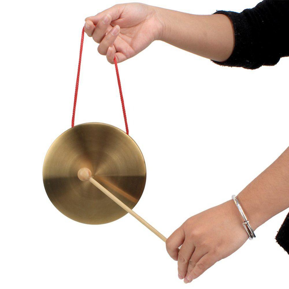 Toys With Wooden Stick Percussion instrument Hand Gong Gongs Drums Copper Cymbals Instrument Toy