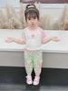 2025 Новый летний спортивный костюм из двух частей с короткими рукавами для маленьких девочек – интернет-стиль знаменитостей