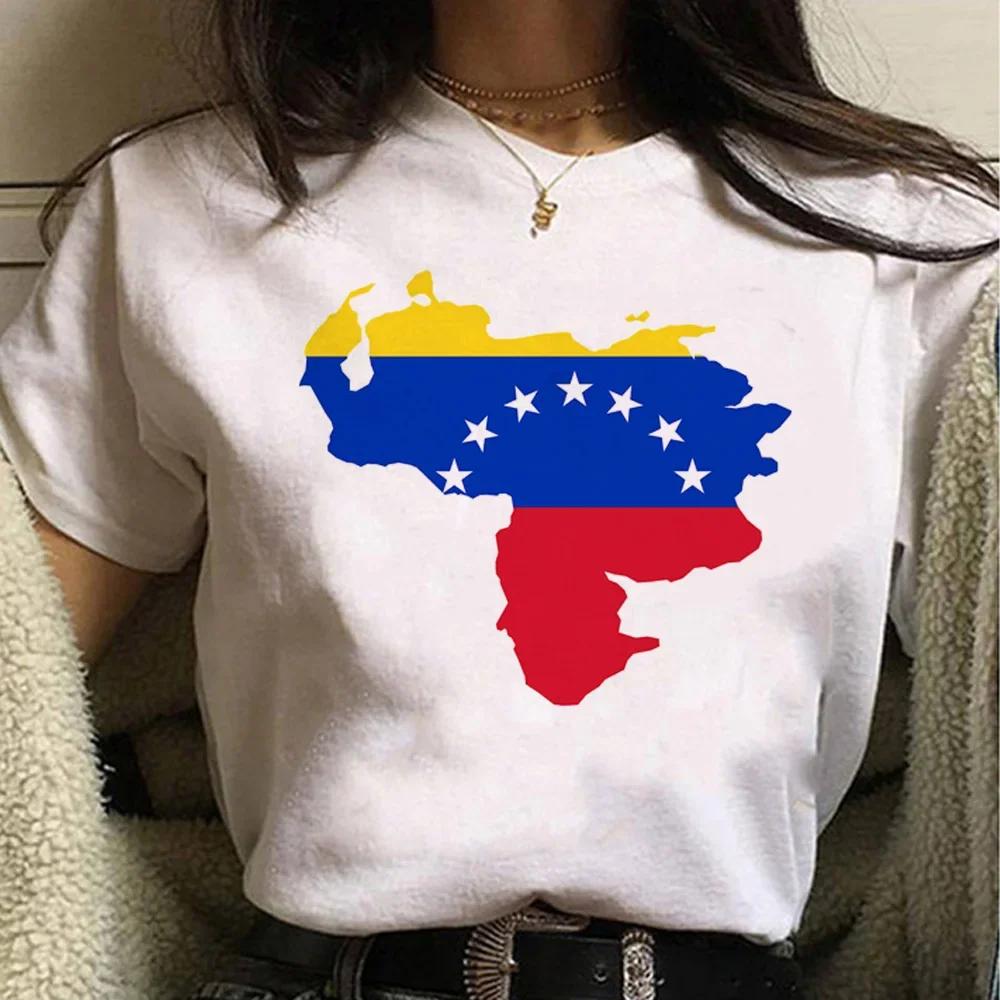 Venezuela T Shirt Women Harajuku Comic Designer Tshirt Female Anime Manga Designer Clothing Harajuku Shirts for Women Clothes