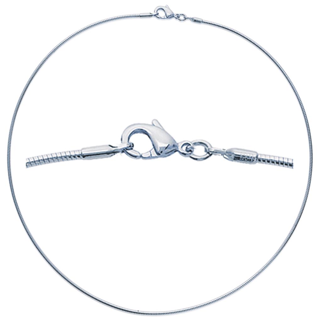 Les Trésors De Lily [I1186] - Silver 'Omega' Silver Necklace - 45 Cm 2 Mm