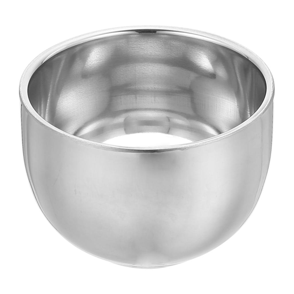 Practical Stainless Steel Men Shaving Bowl With Lid Soap Cup Smooth Shaving Mug Men Shave Lid Cream Foam Brush Lather Bowls