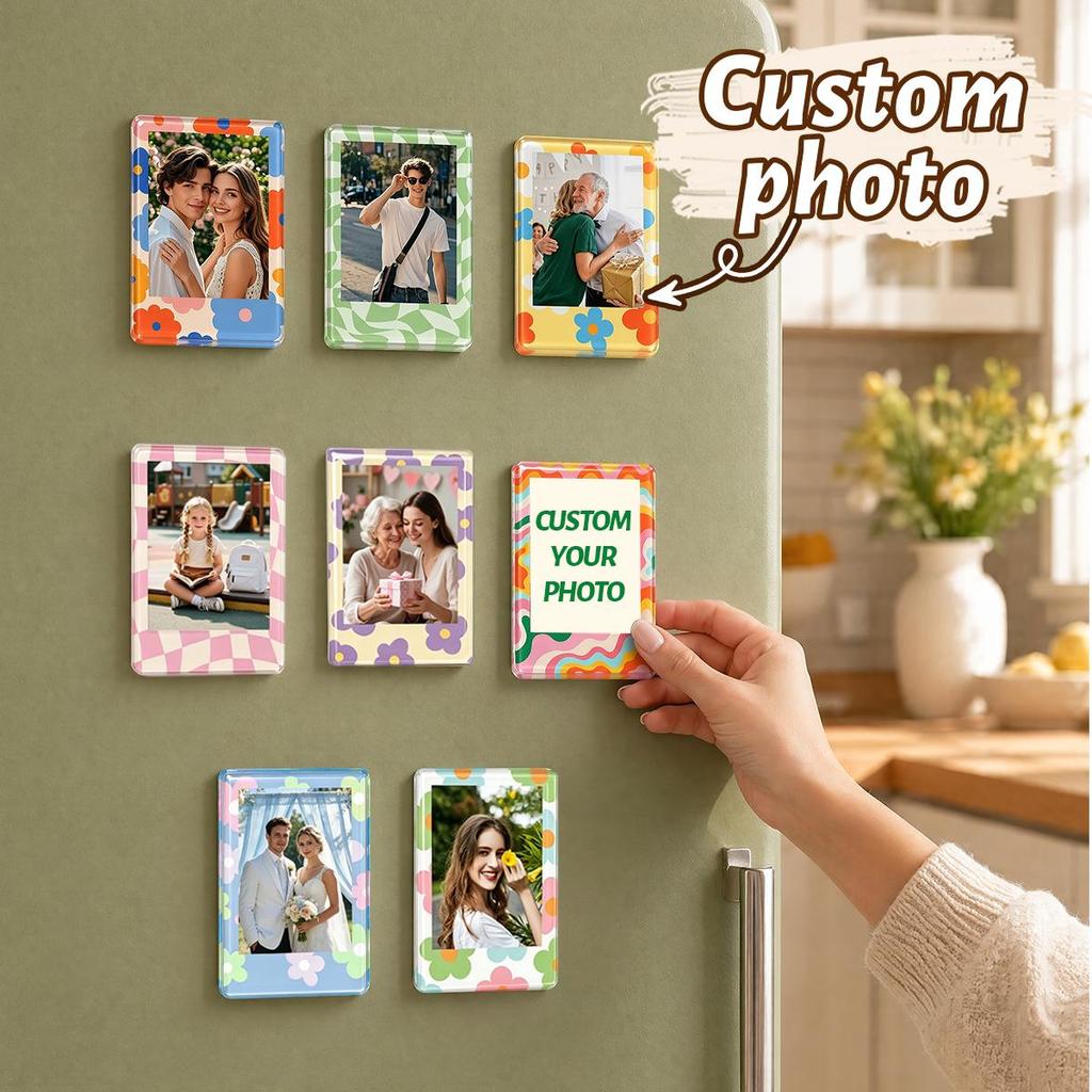 Custom Photo Fridge Magnet, Personalized Picture Magnet, Cute Home Kitchen Decor, Customized Refrigerator Magnet,