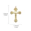DIY Vintage Cross Pendant in Antique Brass or 18k Gold Plated, 4.8x3.4cm