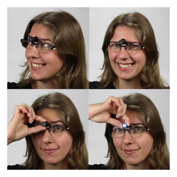 Lampe led clip pour lunettes