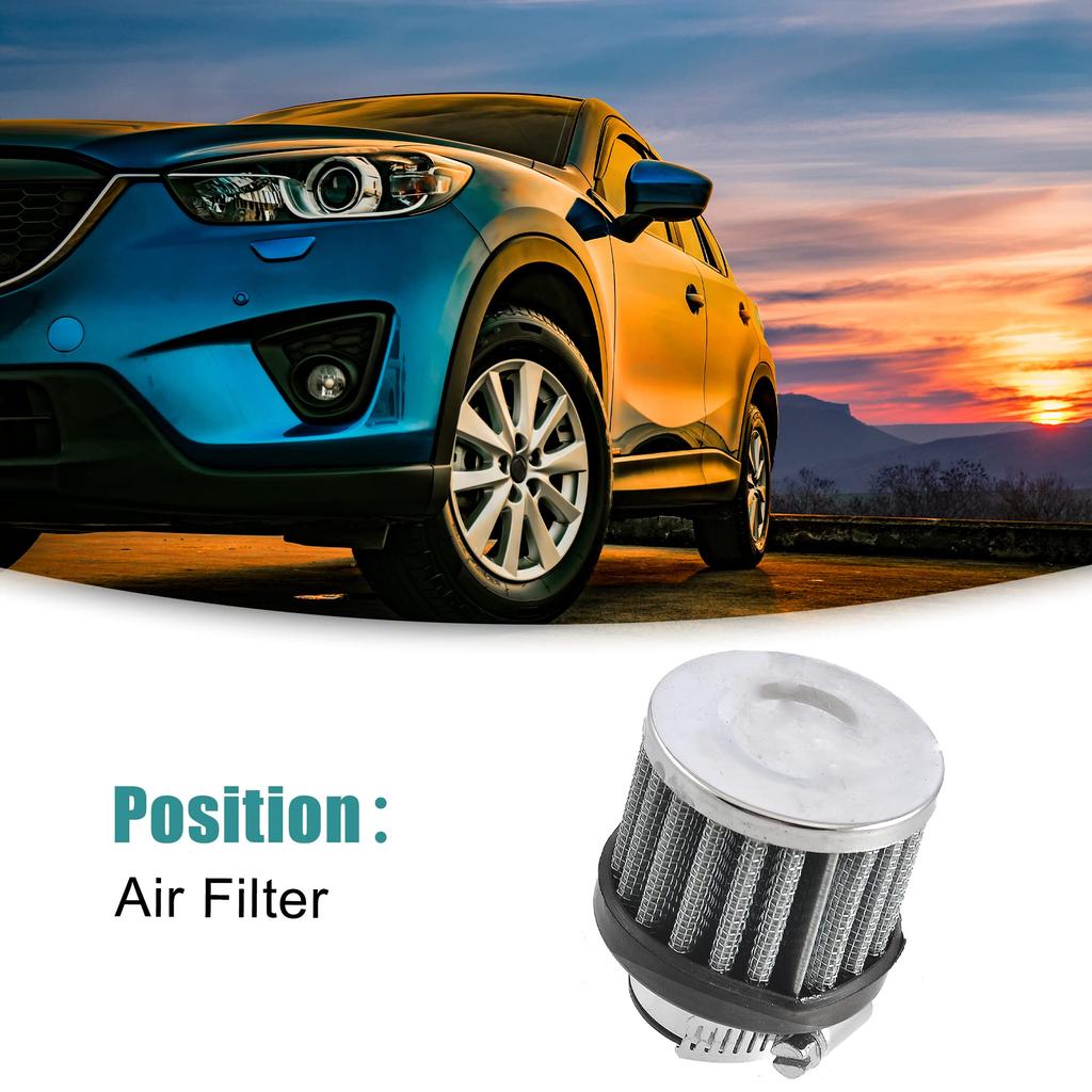 ACROPIX автомобильный воздушный фильтр коническая сетка 18 мм-25 мм хомут для шланга серебристый тон 1 шт.