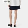 PORTS Overlapping A-Line Wool Blend Skirt