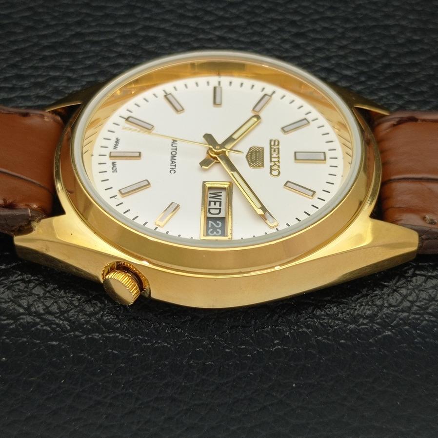 ВОССТАНОВЛЕННЫЕ ВИНТАЖНЫЕ SEIKO 5 AUTO 6309A ЯПОНИЯ МУЖСКИЕ ЧАСЫ С БЕЛЫМ ЦИФЕРБЛАТОМ a425907-2