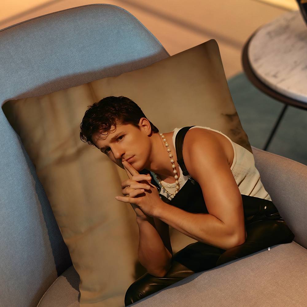 Whatever'S Clever! Charlie Puth Pillow Case Anti-Dustmite Pillowcase Invisible Zipper Silky Short Plush Sofa Cushion Cover
