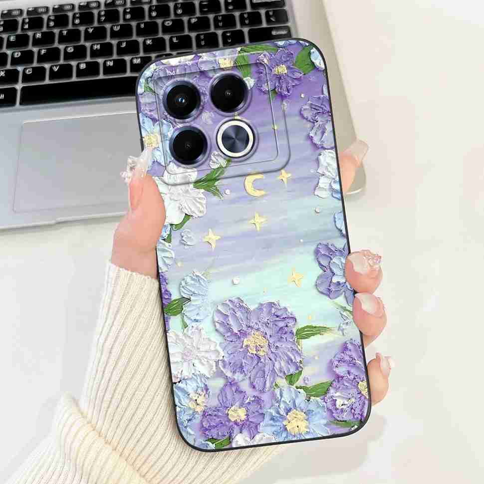 Cute Lovely Cat Silicon Case For Infinix Note 40 5G X6852 Shockproof Funda Back Cover For Infinix Note 40 X 40X Note40 5G Bumper