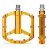 Aluminum Platform Pedals with Pins, Reflectors, 3 Gold Cartridge Bearings