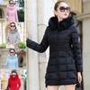 Women's Fashion Winter Long Coat Parka Jacket Cotton Padded Warm Down Coat Puffer Jacket Outerwear