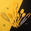 JANKNG Kitchen Silicone Spatula Translucent For Cooking Dough Scrape Cream Heat-Resistant Utensils Set Baking Cake Brush Tools