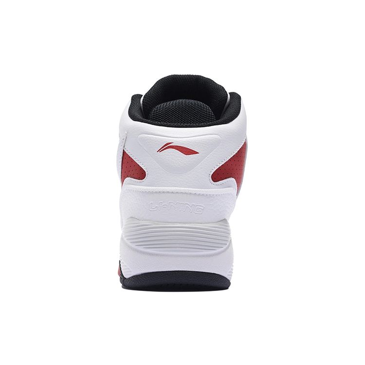 Кроссовки для баскетбола Li Ning Leather Basketball Culture, износостойкие, дышащие, высокие, в стиле ретро, женские, белые, красные, ABCS066-3