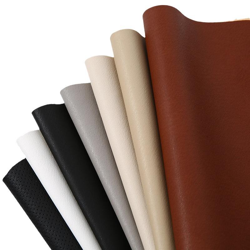 PU Faux Cowhide Grain Yoga Mat Fabric: 0.65mm Microfiber with Absorbent, Breathable Velvet Lining