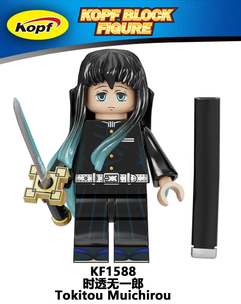 Kf6146 Ghost Exterminating Blade Building Block Miniature Small Particles Spliced Toy Bags Can Be Selected