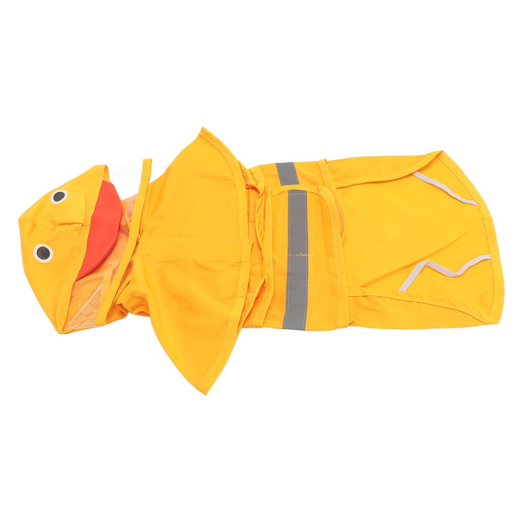 Dog Raincoat Waterproof Transparent PVC Brim Adjustable Hooded Dog Rain Jacket for Pet Outdoor