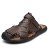 Сандалии из натуральной кожи, мужские мягкие, удобные, летние, открытые, нескользящие, пляжные, модные, мужские сандалии 38-48