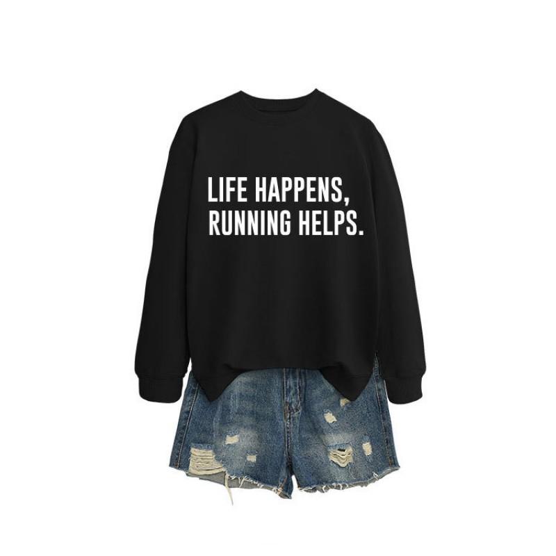 Womens Oversized Casual Long Sleeve Hoodie Sweatshirt With Print Design Comfort Fit