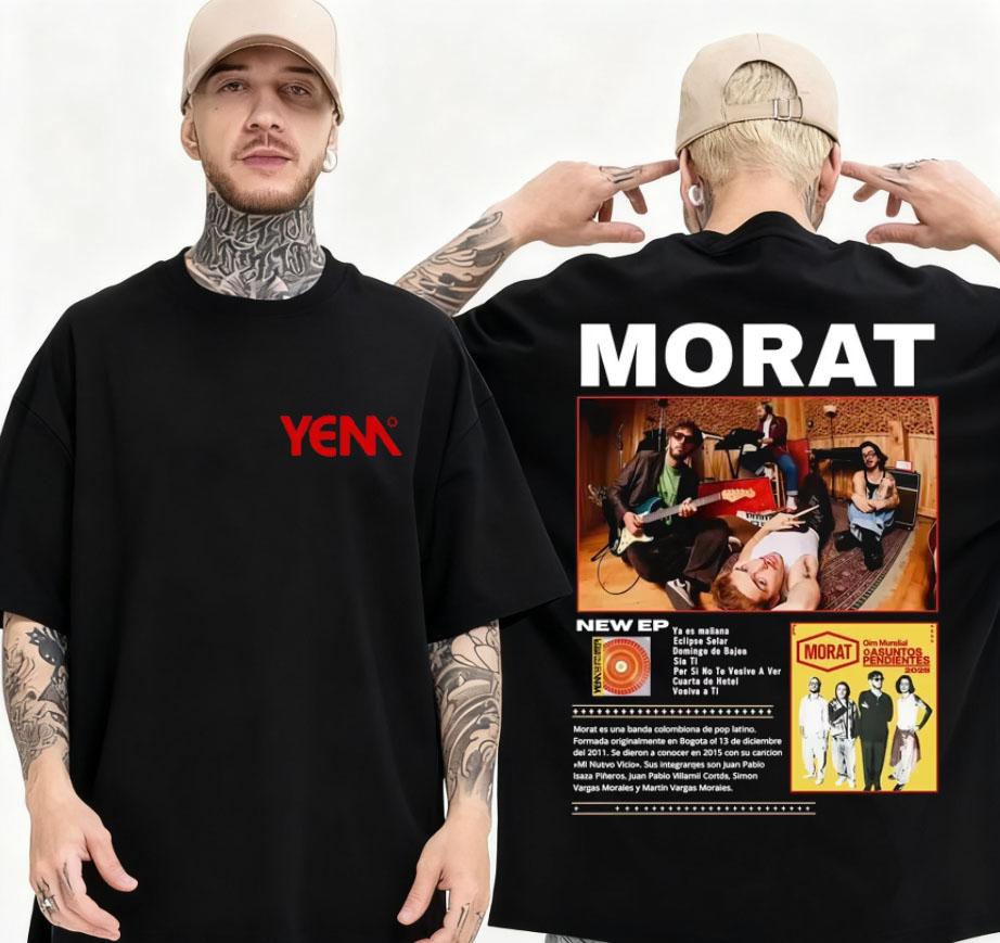 2025 Summer Rock Band Morat Asuntos Pendientes Tour Merch Tshirt Mens Fashion Hiphop Pop Music Cotton Tshirt Super Tshirt