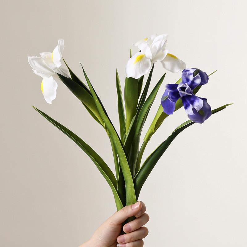 Realistic Pu Irish Iris Flower For Outdoor Events Home Office Decoration Gift