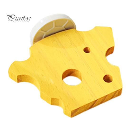 Birds Perch Cheese Shape Parrot Stand Wooden Parakeet Chewing Perch Paw Grinding Toy Birds Cage Accessories for Budgies Canaries Conures