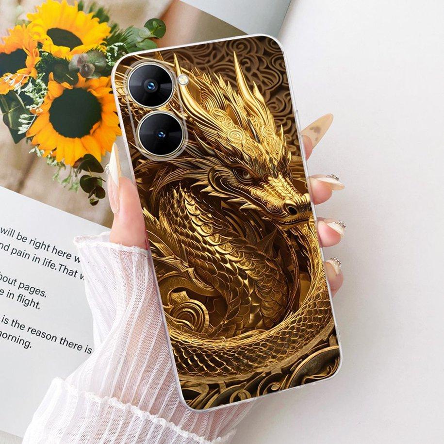 For Realme V30 V30T 5G Case RMX3619 RMX3618 Cool Cartoon Cat Soft Silicone Protective Back Cover For RealmeV30 RealmeV30T Bumper