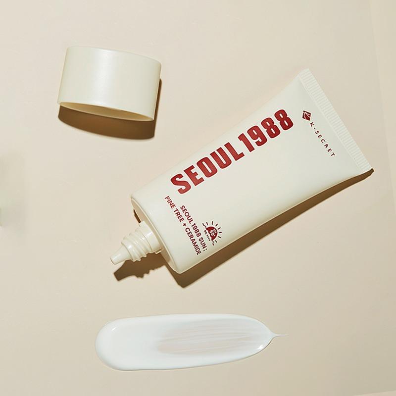 K-SECRET Солнцезащитный крем с рельефом сосны Seoul 1988, Ежедневная УФ-защита и успокаивающее действие, 50 мл
