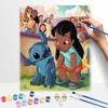 Disney Лило и Стич Масляная Живопись Арт Набор для Рисования Домашний Декор Стен Ручная Работа Подарок для Фанатов Мультфильмов Современное Искусство на Холсте DIY Поделки