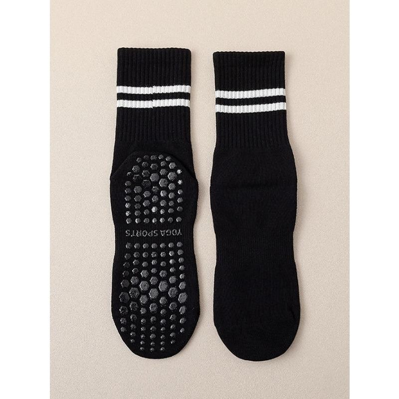 1 Pair of Yoga Socks Womens Mid Length Socks Spring and Autumn Fitness Socks Anti Slip Floor Socks Active Socks
