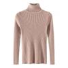 Elegant Fashionable Top Women's High Neck Knitted Base Top Slim Fit Solid Color Pullover Sweater for Spring Autumn for Women