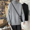 Мужской корейский свитер с высоким воротом: Стильный и уютный образ в японском стиле для осени/зимы