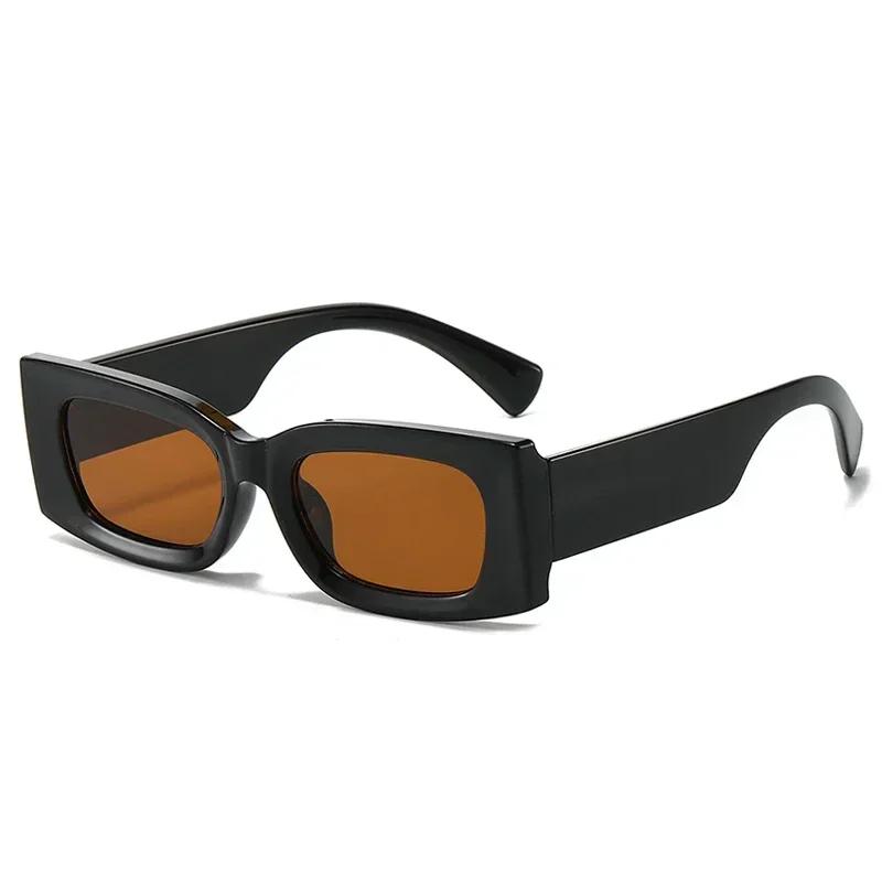 Популярные модные квадратные женские солнцезащитные очки конфетных цветов, ретро, с градиентными желтыми линзами, мужские, UV400