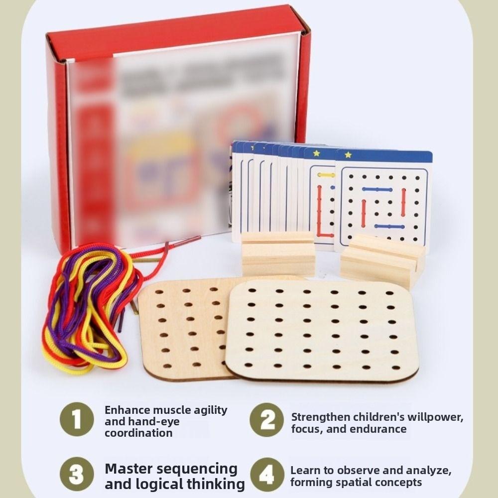 Creativity Wooden Lacing Toy Interaction Graphical Educational Toys Early Education