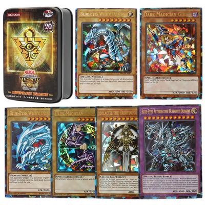 72 ШТ. Карты Yu-Gi-Oh! в Жестяной Коробке, Голографическая Английская Версия, Золотые Буквы, Игра Duel Links, Синий Глаз, Экзодия