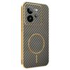 For Realme GT 7 Pro 5G Phone Case Carbon Fiber Textured Electroplated TPU Back Cover