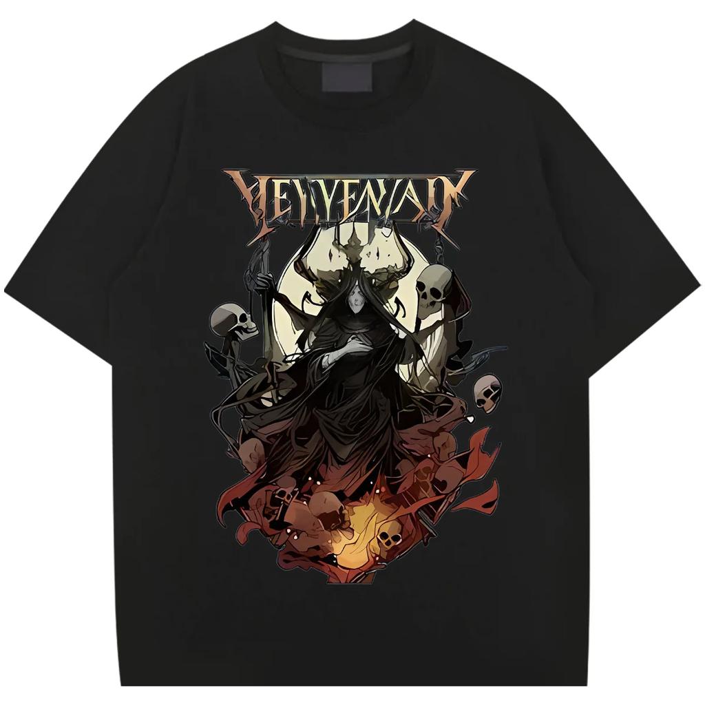 Футболка с черепом большого размера, свободная, с круглым вырезом, Y2k, унисекс, с графическим принтом, уличная одежда, быстросохнущая, хип-хоп футболка