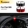 Наклейка из настоящей твердой углеродной fibras Наклейка Для Fiat 500 Abarth 595 695 2020 2021 2022 2023 Аксессуары Кольцо Рулевого Колеса Автомобиля