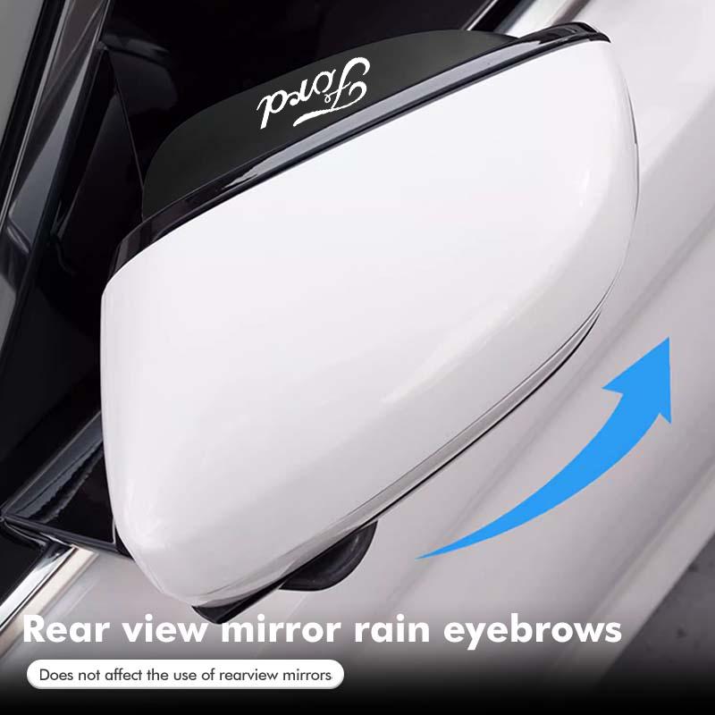 Car Rearview Mirror Rain Eyebrow Protector Stickers Accessories For Ford Fiesta Ranger Mondeo Escape Ecosport Fusion Explorer UR1