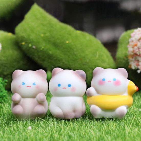 Миниатюрная фигурка кошки из смолы, микро-статуэтка мультяшной кошки, крошечные животные, поделки для DIY, моховый пейзаж, кукольный домик, декор для сада, топпер для торта на день рождения