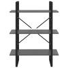 VidaXL Bibliothèque Gris 80x30x105 cm Aggloméré