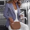 Женские блейзеры нарядные повседневные с длинными рукавами с открытой передней частью куртки-блейзеры для работы офиса бизнеса на пуговицах однотонные куртки-костюмы