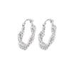Twist Woven Winding Earrings Women's Niche Design Simple and Versatile Basic Ear Buckle